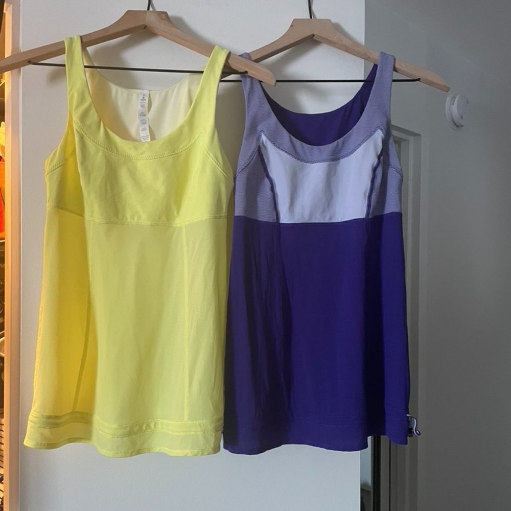 Lululemon Lot of 2 Run Ta Ta Topper tank tops 6